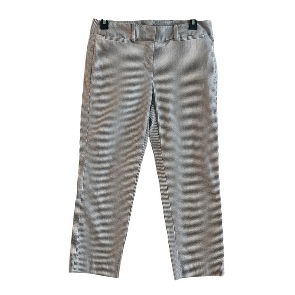 Ann Taylor Factory Pants - Seersucker Striped Cropped Pants